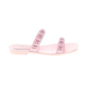 Stuart Weitzman Pink Rubber Rose Sandals